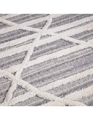 Dywan z frędzlami Cut&Loop Boho-Chic Valora 8100 Szary Krem