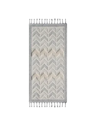 Dywan z frędzlami Cut&Loop Boho-Chic Valora 9200 Szary