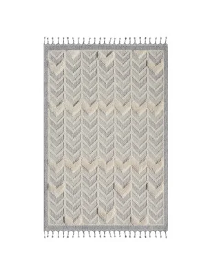 Dywan z frędzlami Cut&Loop Boho-Chic Valora 9200 Szary