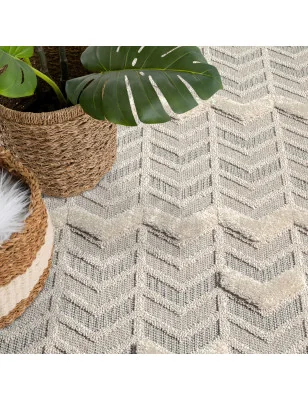 Dywan z frędzlami Cut&Loop Boho-Chic Valora 9200 Szary