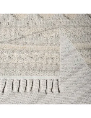 Dywan z frędzlami Cut&Loop Boho-Chic Valora 9300 Szary Krem