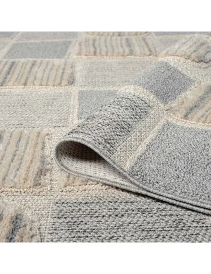 Dywan z frędzlami Cut&Loop Boho-Chic Valora 9500 Szary