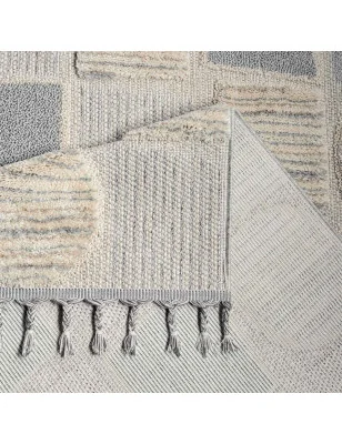 Dywan z frędzlami Cut&Loop Boho-Chic Valora 9500 Szary