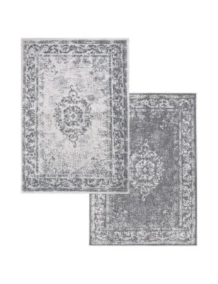 Funkcjonalny dywan na zewnątrz i do wnętrz, dwustronny DUO 55770 Szary