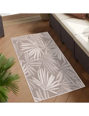 Funkcjonalny dywan na zewnątrz i do wnętrz, dwustronny DUO 57710 Krem