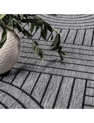 Funkcjonalny dywan na zewnątrz i do wnętrz, dwustronny DUO 58420 Antracyt