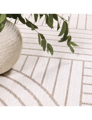 Funkcjonalny dywan na zewnątrz i do wnętrz, dwustronny DUO 58420 Krem