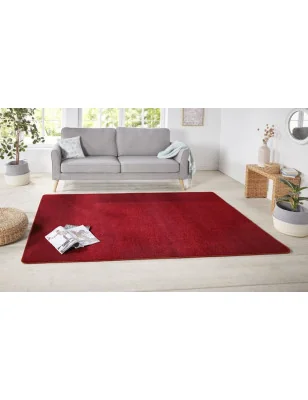 Dywan Czerwony Kwadratowy Nasty 101151 Czerwony – aranżacja w salonie