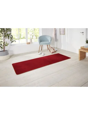 Dywan Czerwony Jednokolorowy Nasty 101151 Czerwony – ułożony na podłodze – pasuje do: do sypialni