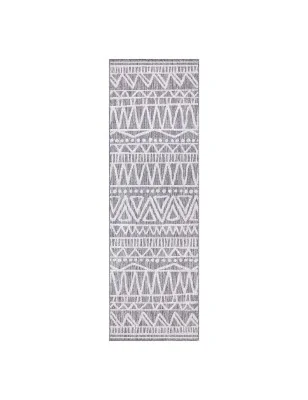 Dywan na zewnątrz i do wnętrz boho Sunny 4760 Szary Krem