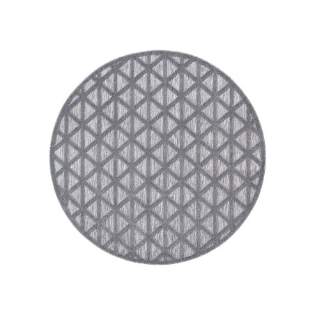 Dywan okrągły na zewnątrz i do wnętrz Sanori 4460 Antracyt