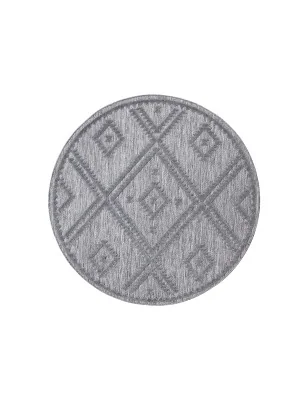 Dywan okrągły na zewnątrz i do wnętrz romby Sanori 4540 Antracyt