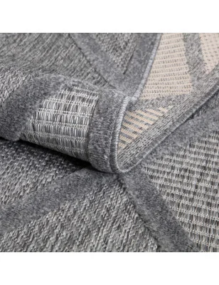 Dywan na zewnątrz i do wnętrz romby Sanori 4570 Antracyt