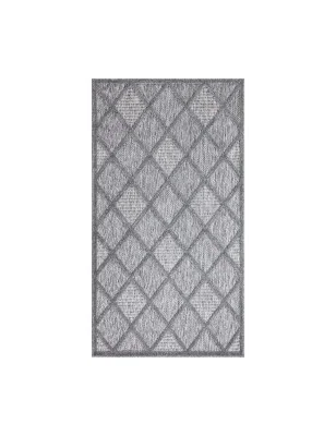 Dywan na zewnątrz i do wnętrz romby Sanori 4570 Antracyt