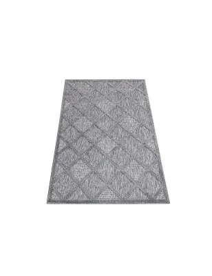 Dywan na zewnątrz i do wnętrz romby Sanori 4570 Antracyt