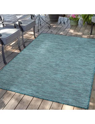 Dywan na zewnątrz i do wnętrz gładki Paloa 27780 Niebieski