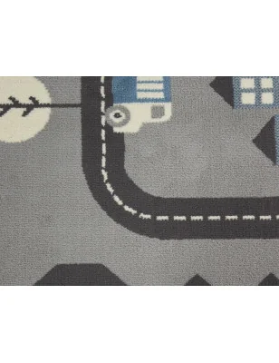 Dywan Dziecięcy Ulice Drogi Adventures 105532 Mouse Niebieski – widok z góry