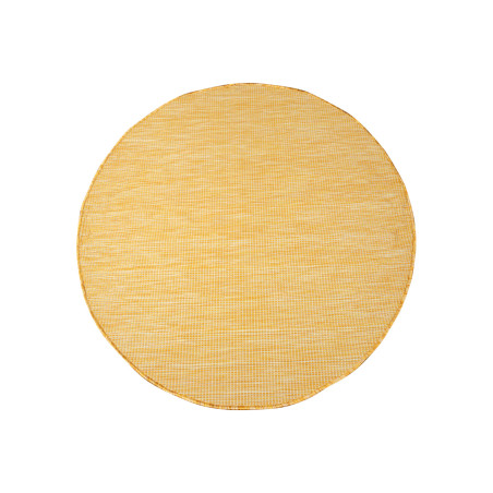 Dywan okrągły na zewnątrz i do wnętrz gładki Paloa 27780 Żółty