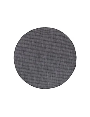 Dywan okrągły na zewnątrz i do wnętrz gładki Paloa 27780 Grafit
