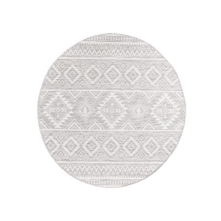 Dywan okrągły na zewnątrz i do wnętrz boho Paloa 35220 Szary