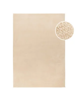 Dywan Jednokolorowy zmywalny antypoślizgowy miękki Calmia Beż