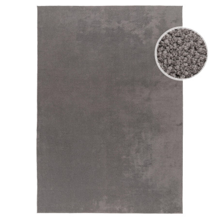 Dywan Jednokolorowy zmywalny antypoślizgowy miękki Calmia Ciemnoszary
