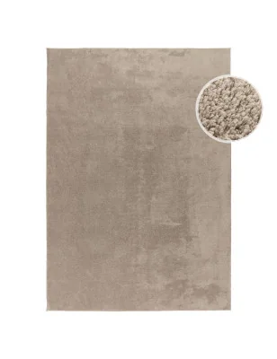Dywan Jednokolorowy zmywalny antypoślizgowy miękki Calmia Szarobrązowy