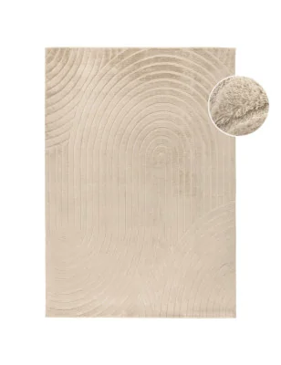 Dywan nowoczesny 3D, miękki Waving 5010 Beż