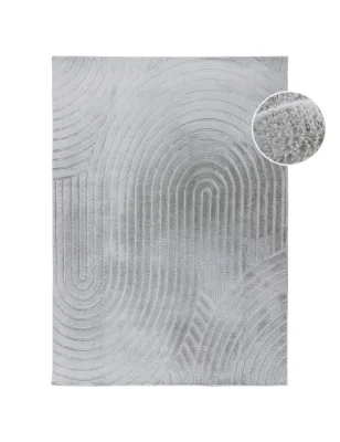 Dywan nowoczesny 3D, miękki Waving 5010 Szary