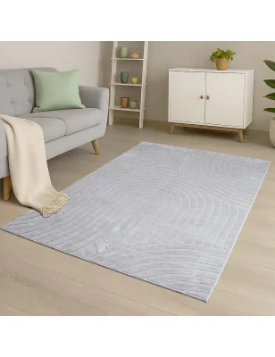 Dywan nowoczesny 3D, miękki Waving 5010 Szary