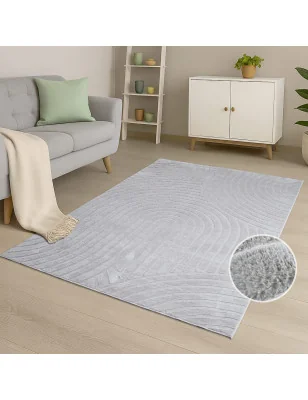 Dywan nowoczesny 3D, miękki Waving 5010 Szary