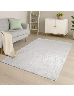 Dywan nowoczesny 3D, miękki Waving 5010 Jasnoszary/Taupe