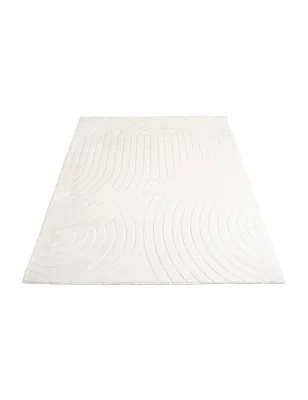 Dywan nowoczesny 3D, miękki Waving 5010 Biały/Ivory