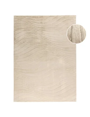 Dywan nowoczesny 3D, miękki Waving 5030 Beż