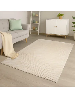 Dywan nowoczesny 3D, miękki Waving 5030 Beż