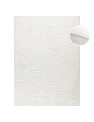 Dywan nowoczesny 3D, miękki Waving 5030 Biały/Ivory