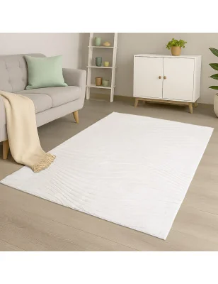 Dywan nowoczesny 3D, miękki Waving 5030 Biały/Ivory