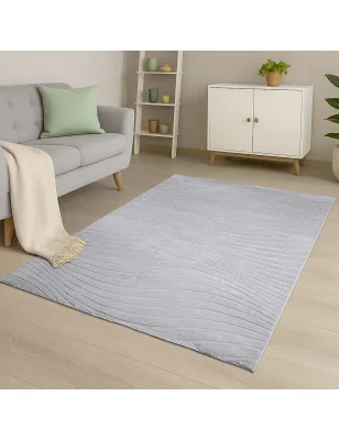Dywan nowoczesny 3D, miękki Waving 5030 Szary