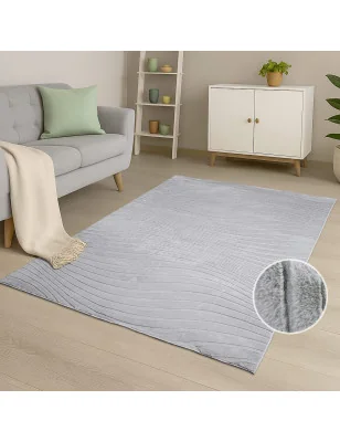 Dywan nowoczesny 3D, miękki Waving 5030 Szary