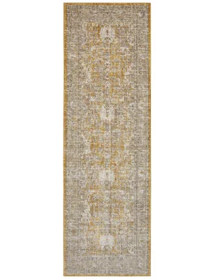 Dywan Do Prania Klasyczny Cairo 105590 Złoty – detal krawędzi dywanu