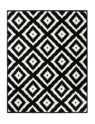 Dywan Nowoczesny Hamla 105477 Czarny Kremowy – widok ogólny