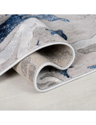 Dywan Nowoczesny Eris Marbled Navy – aranżacja w salonie