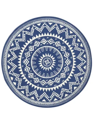 Dywan Nowoczesny Boho Celebration Okrągły 103442 Niebieski – widok ogólny – wzór boho