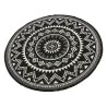 Dywan Nowoczesny Boho Celebration Okrągły 103441 Czarny – aranżacja w salonie