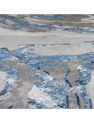 Dywan Nowoczesny Eris Marbled Navy – detal krawędzi dywanu