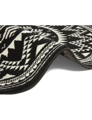 Dywan Nowoczesny Boho Celebration Okrągły 103441 Czarny – zbliżenie na teksturę – idealny do: do sypialni