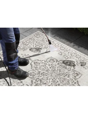 Dywan Zewnętrzny / Płasko Tkany Beach 103855 Kremowy Szary Anthrazit – detal krawędzi dywanu