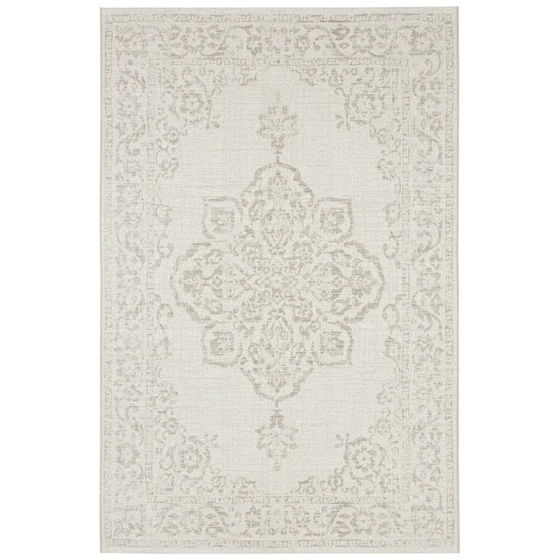 Dywan Zewnętrzny / Płasko Tkany Beach 103854 Kremowy Beżowy