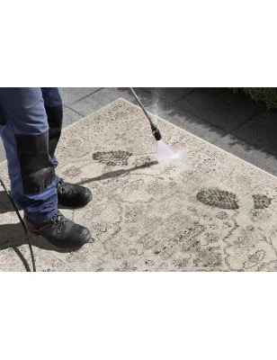 Dywan Zewnętrzny / Płasko Tkany Beach 103840 Kremowy Taupe – detal krawędzi dywanu