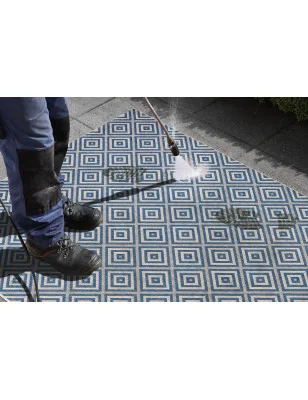 Dywan Zewnętrzny / Płasko Tkany Meadow 102468 Niebieski – nowoczesny design z bliska – styl skandynawski